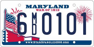 MD license plate 6MD0101