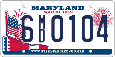 MD license plate 6MD0104