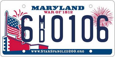 MD license plate 6MD0106