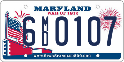 MD license plate 6MD0107