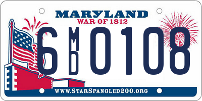 MD license plate 6MD0108