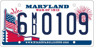 MD license plate 6MD0109