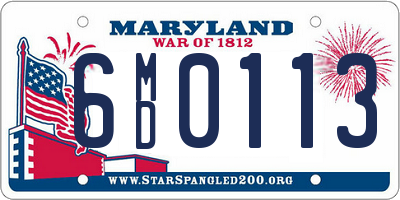 MD license plate 6MD0113