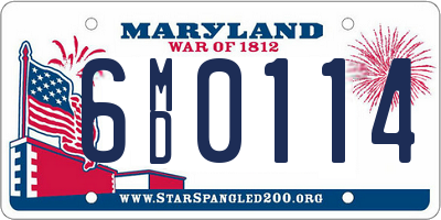 MD license plate 6MD0114