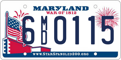 MD license plate 6MD0115