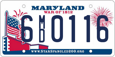 MD license plate 6MD0116