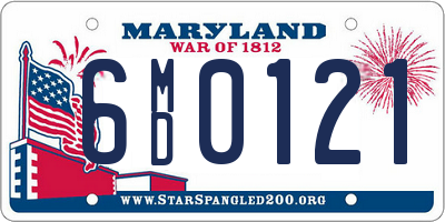 MD license plate 6MD0121