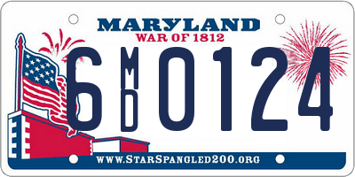 MD license plate 6MD0124