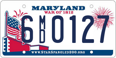 MD license plate 6MD0127