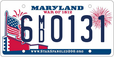 MD license plate 6MD0131