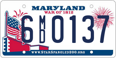 MD license plate 6MD0137