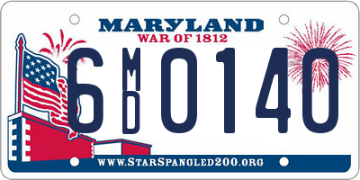 MD license plate 6MD0140