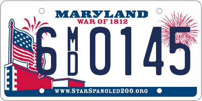 MD license plate 6MD0145