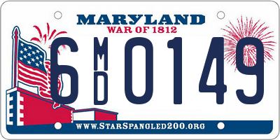 MD license plate 6MD0149