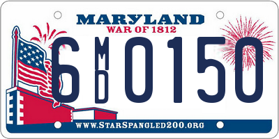 MD license plate 6MD0150