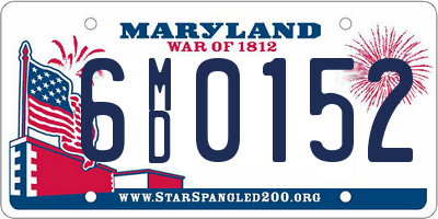 MD license plate 6MD0152