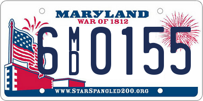 MD license plate 6MD0155