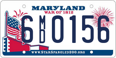 MD license plate 6MD0156