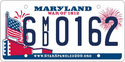 MD license plate 6MD0162