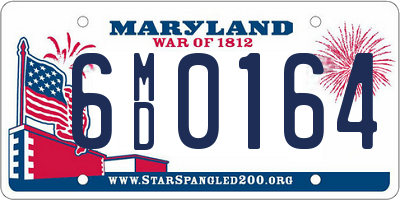 MD license plate 6MD0164