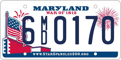 MD license plate 6MD0170