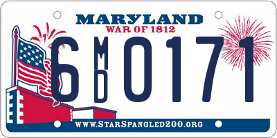 MD license plate 6MD0171