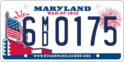 MD license plate 6MD0175