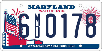 MD license plate 6MD0178