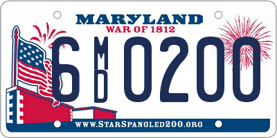 MD license plate 6MD0200