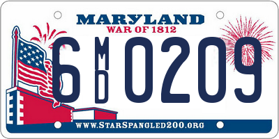 MD license plate 6MD0209