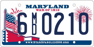 MD license plate 6MD0210