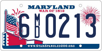 MD license plate 6MD0213