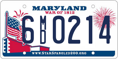 MD license plate 6MD0214