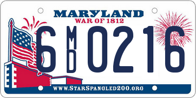 MD license plate 6MD0216