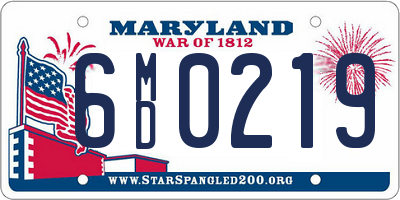 MD license plate 6MD0219