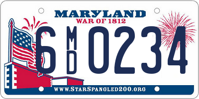 MD license plate 6MD0234