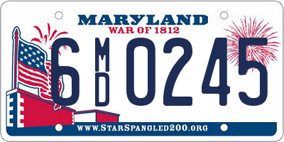 MD license plate 6MD0245