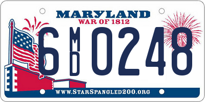 MD license plate 6MD0248