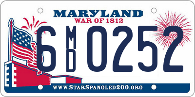 MD license plate 6MD0252