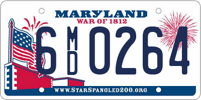 MD license plate 6MD0264