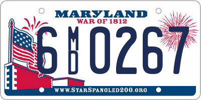 MD license plate 6MD0267