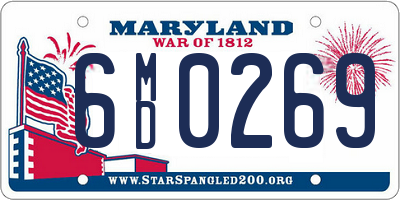 MD license plate 6MD0269
