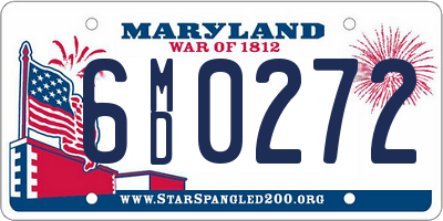 MD license plate 6MD0272