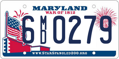 MD license plate 6MD0279