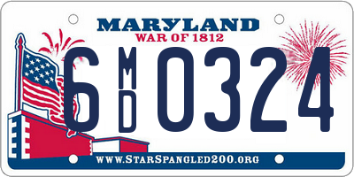 MD license plate 6MD0324