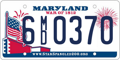 MD license plate 6MD0370