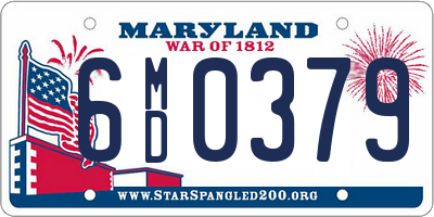 MD license plate 6MD0379