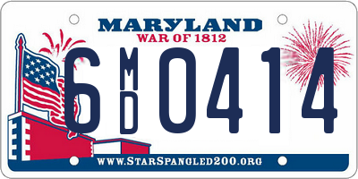 MD license plate 6MD0414