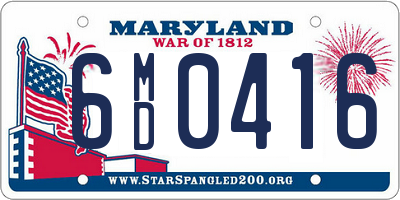 MD license plate 6MD0416