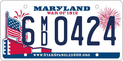 MD license plate 6MD0424